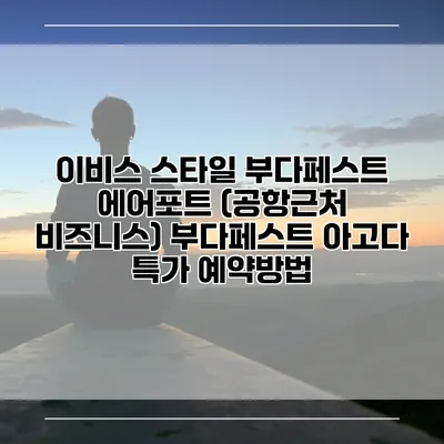 이비스 스타일 부다페스트 에어포트 (공항근처 비즈니스) 부다페스트 아고다 특가 예약방법