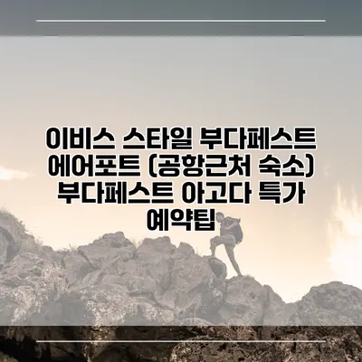 이비스 스타일 부다페스트 에어포트 (공항근처 숙소) 부다페스트 아고다 특가 예약팁