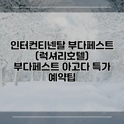 인터컨티넨탈 부다페스트 (럭셔리호텔) 부다페스트 아고다 특가 예약팁