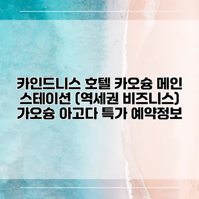 카인드니스 호텔 카오슝 메인 스테이션 (역세권 비즈니스) 가오슝 아고다 특가 예약정보