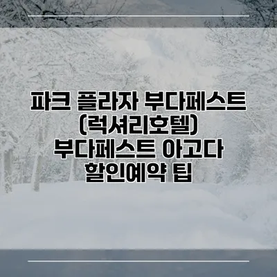 파크 플라자 부다페스트 (럭셔리호텔) 부다페스트 아고다 할인예약 팁
