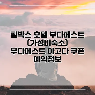 필박스 호텔 부다페스트 (가성비숙소) 부다페스트 아고다 쿠폰 예약정보