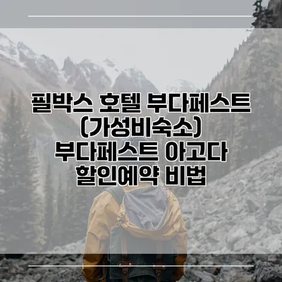 필박스 호텔 부다페스트 (가성비숙소) 부다페스트 아고다 할인예약 비법
