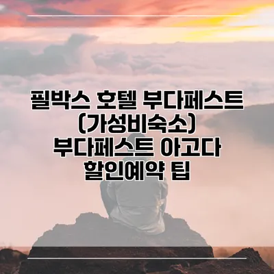 필박스 호텔 부다페스트 (가성비숙소) 부다페스트 아고다 할인예약 팁