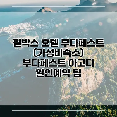 필박스 호텔 부다페스트 (가성비숙소) 부다페스트 아고다 할인예약 팁