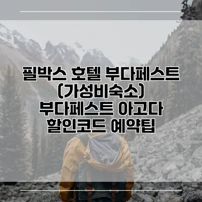 필박스 호텔 부다페스트 (가성비숙소) 부다페스트 아고다 할인코드 예약팁