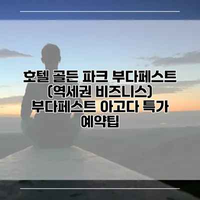 호텔 골든 파크 부다페스트 (역세권 비즈니스) 부다페스트 아고다 특가 예약팁