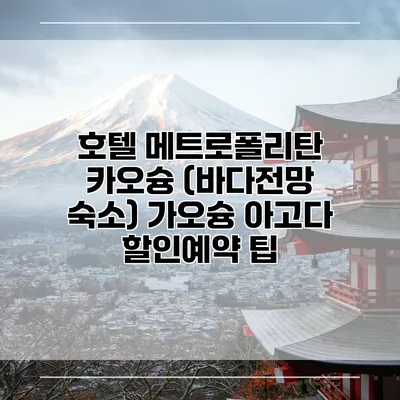 호텔 메트로폴리탄 카오슝 (바다전망 숙소) 가오슝 아고다 할인예약 팁