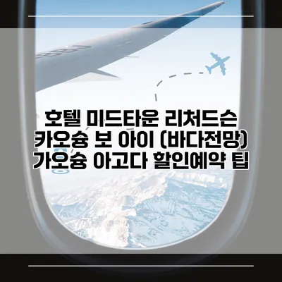 호텔 미드타운 리처드슨 카오슝 보 아이 (바다전망) 가오슝 아고다 할인예약 팁