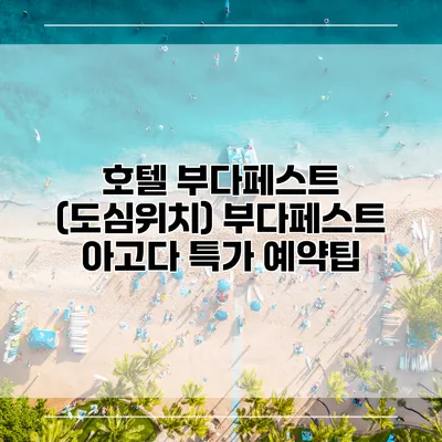 호텔 부다페스트 (도심위치) 부다페스트 아고다 특가 예약팁