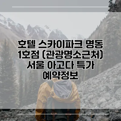 호텔 스카이파크 명동 1호점 (관광명소근처) 서울 아고다 특가 예약정보