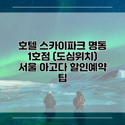 호텔 스카이파크 명동 1호점 (도심위치) 서울 아고다 할인예약 팁