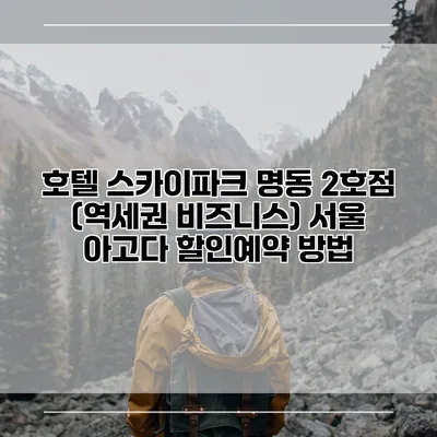 호텔 스카이파크 명동 2호점 (역세권 비즈니스) 서울 아고다 할인예약 방법