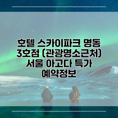 호텔 스카이파크 명동 3호점 (관광명소근처) 서울 아고다 특가 예약정보