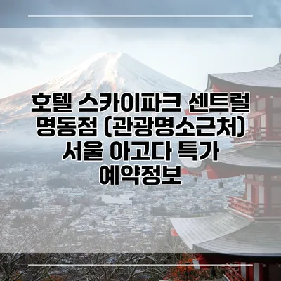 호텔 스카이파크 센트럴 명동점 (관광명소근처) 서울 아고다 특가 예약정보