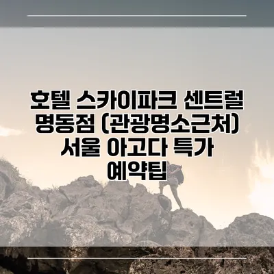 호텔 스카이파크 센트럴 명동점 (관광명소근처) 서울 아고다 특가 예약팁