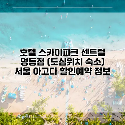 호텔 스카이파크 센트럴 명동점 (도심위치 숙소) 서울 아고다 할인예약 정보