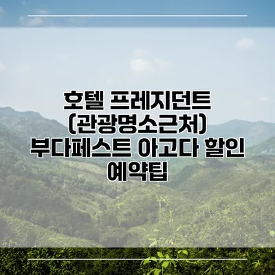 호텔 프레지던트 (관광명소근처) 부다페스트 아고다 할인 예약팁