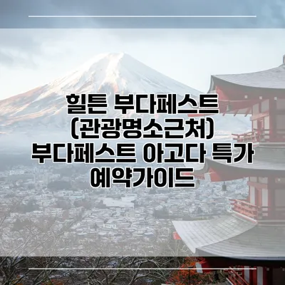 힐튼 부다페스트 (관광명소근처) 부다페스트 아고다 특가 예약가이드