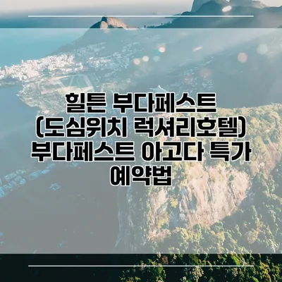 힐튼 부다페스트 (도심위치 럭셔리호텔) 부다페스트 아고다 특가 예약법