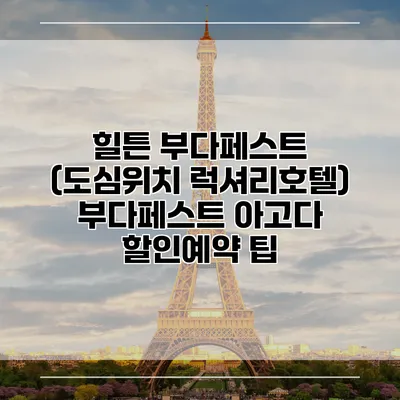 힐튼 부다페스트 (도심위치 럭셔리호텔) 부다페스트 아고다 할인예약 팁