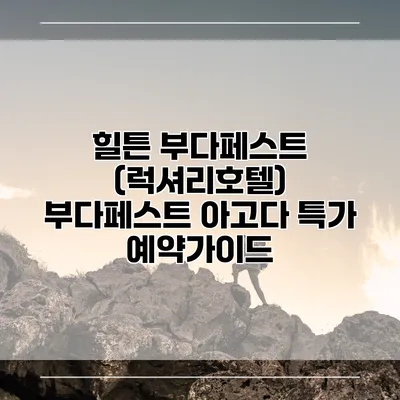 힐튼 부다페스트 (럭셔리호텔) 부다페스트 아고다 특가 예약가이드