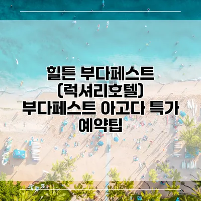 힐튼 부다페스트 (럭셔리호텔) 부다페스트 아고다 특가 예약팁
