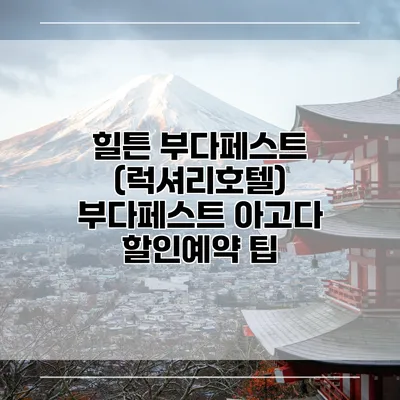 힐튼 부다페스트 (럭셔리호텔) 부다페스트 아고다 할인예약 팁