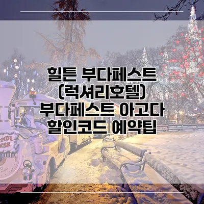 힐튼 부다페스트 (럭셔리호텔) 부다페스트 아고다 할인코드 예약팁